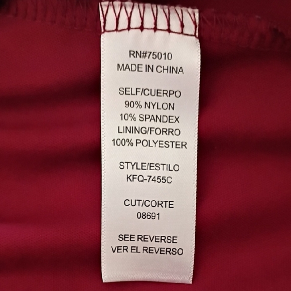 Burgundy Sheen Lace Dress By City Studio. Great Boho Vibes. Size Small. - Picture 14 of 15